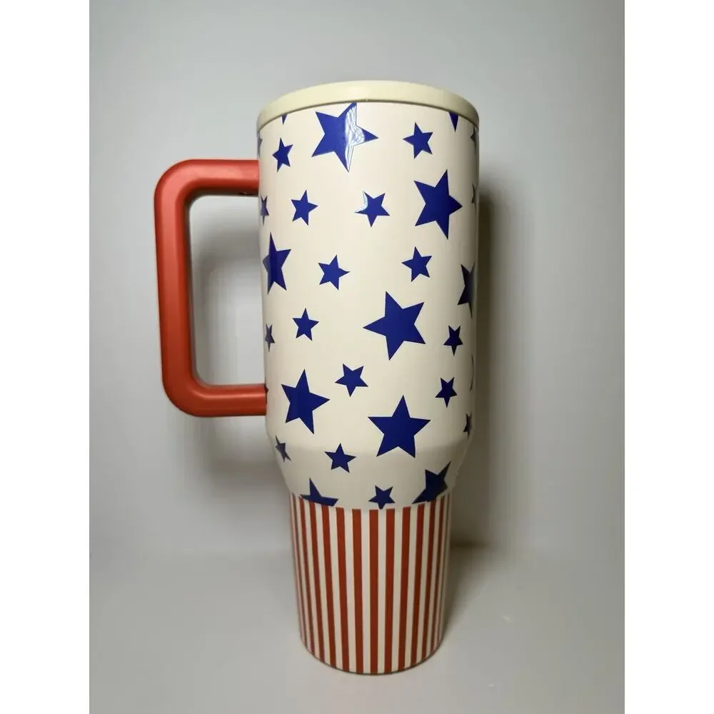 HydroJug 🇺🇸 ACTA AMERICANA 40oz Traveler Tumbler Stars Stripes Red White Blue